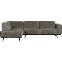 Ecksofa Statement aus Struktursamt Links, Frost
