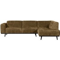 Ecksofa Statement aus Struktursamt Rechts, Brass