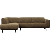 Ecksofa Statement aus gewebten Jacquard Links, Braun