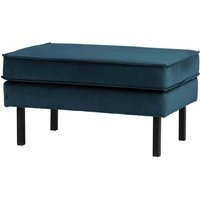 Hocker Rodeo aus Samt, modern gepolstert, Blau, 4-Fuß-Gestell aus Metall, bequem für Dein Zuhause Hocker Rodeo aus Samt, modern gepolstert, Blau, 4-Fuß-Gestell aus Metall, bequem für Dein Zuhause