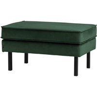 Hocker Rodeo aus Samt, modern gepolstert, grün, rechteckig mit schwarzem Metallgestell Hocker Rodeo aus Samt, modern gepolstert, grün, rechteckig mit schwarzem Metallgestell