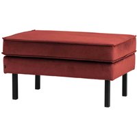 Hocker Rodeo aus Samt, modern und gepolstert, rot kastanien-rot, stabiles Metallgestell Hocker Rodeo aus Samt, modern und gepolstert, rot kastanien-rot, stabiles Metallgestell