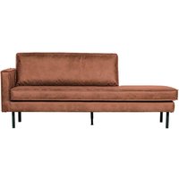 Recamiere Rodeo Daybed Lederoptik, links Cognac