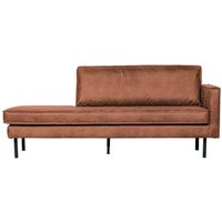 Recamiere Rodeo Daybed Lederoptik, rechts Cognac