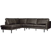 Rodeo Ecksofa Lederoptik, links Schwarz