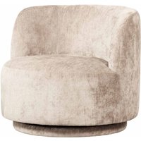 Sessel Popular aus Chenille-Stoff, Natur