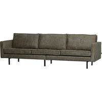 Sofa Rodeo 3 Sitzer aus Struktursamt, Frost