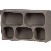 Wandregal Clay aus Pappmaché, Grau