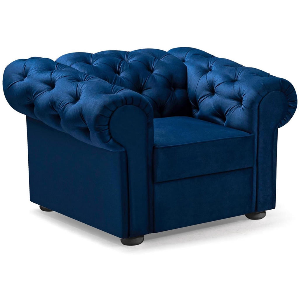 Beautysofa CHESTERFIELD-SESSEL Dunkelblau Beautysofa CHESTERFIELD-SESSEL Dunkelblau