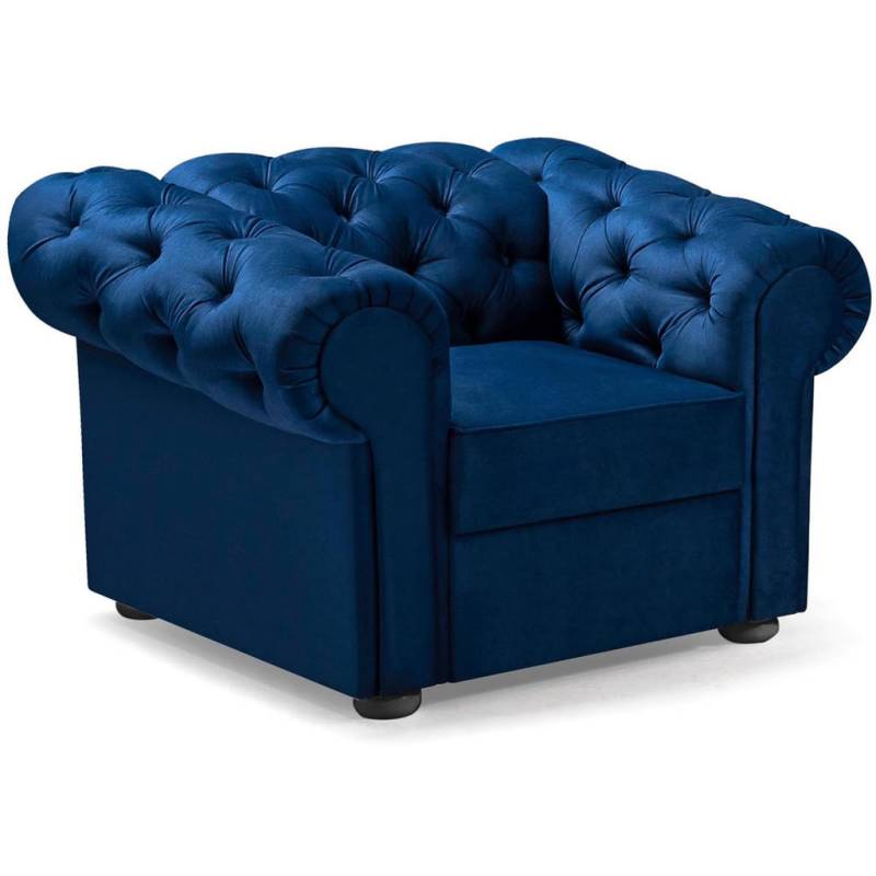 Beautysofa CHESTERFIELD-SESSEL Dunkelblau Beautysofa CHESTERFIELD-SESSEL Dunkelblau