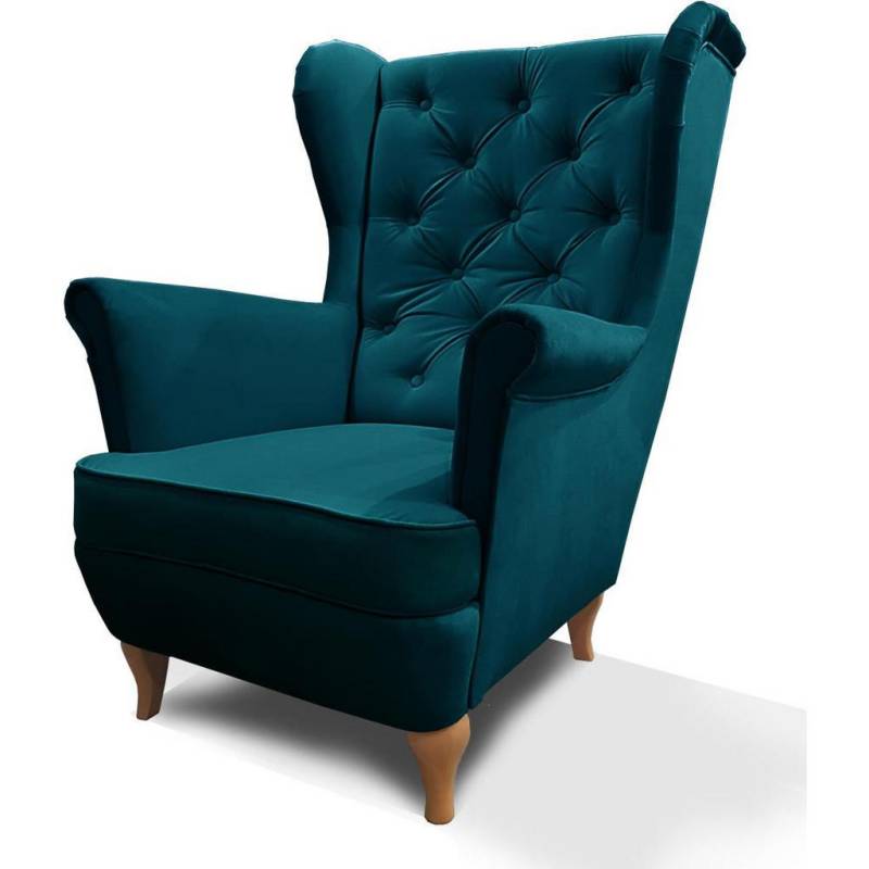 Beautysofa CHESTERFIELD-SESSEL Türkis