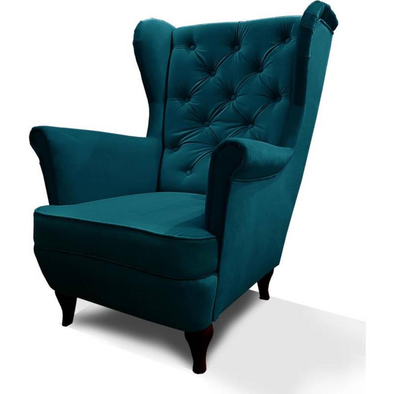 Beautysofa CHESTERFIELD-SESSEL Türkis