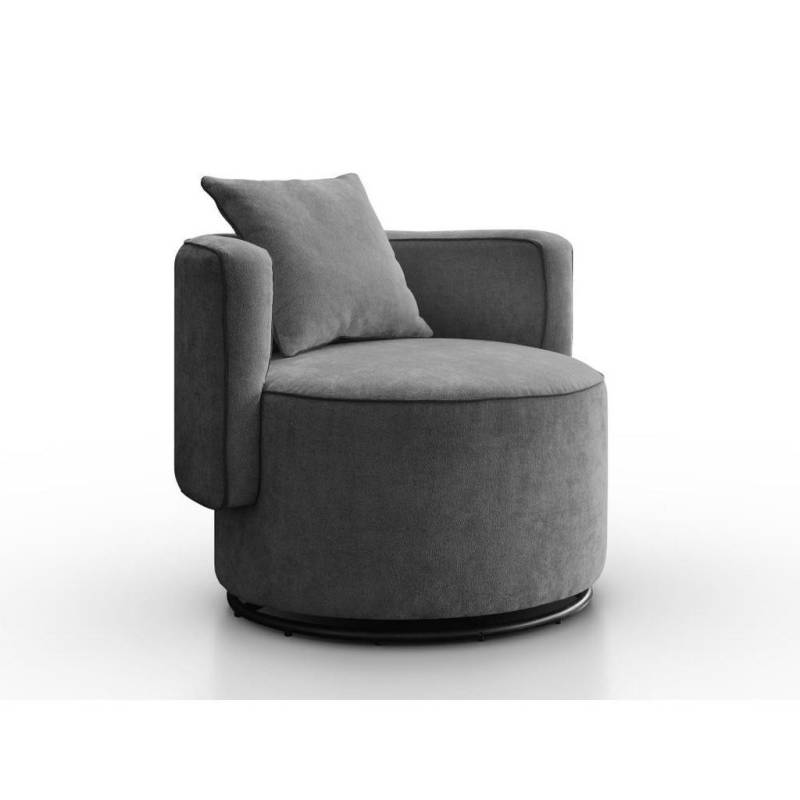 Beautysofa DREHSESSEL Dunkelgrau