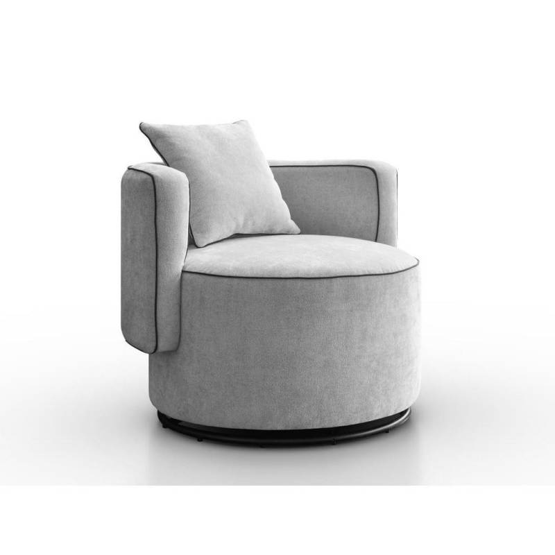 Beautysofa DREHSESSEL Hellgrau