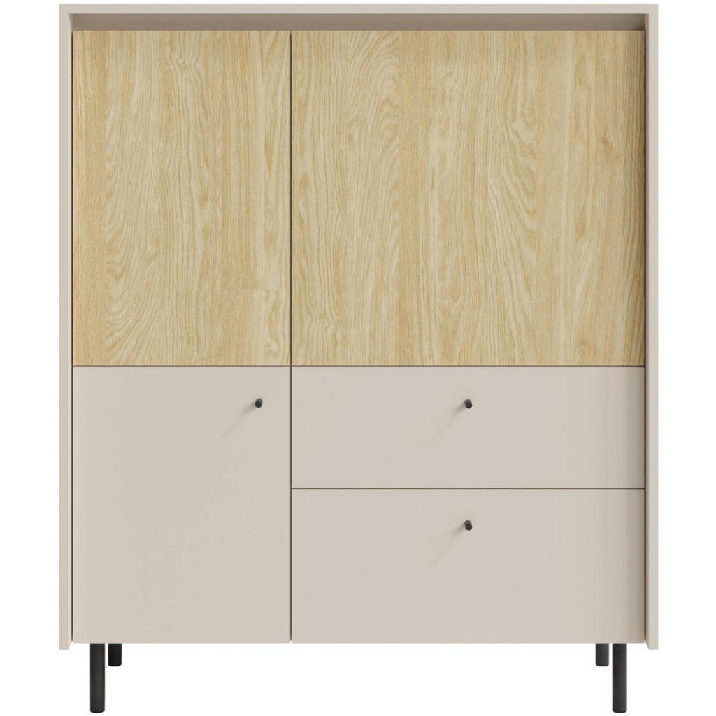 Beautysofa HIGHBOARD Beige, Eiche
