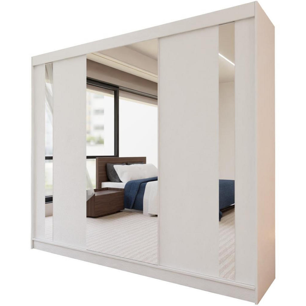 Beautysofa SCHWEBETÜRENSCHRANK Weiß