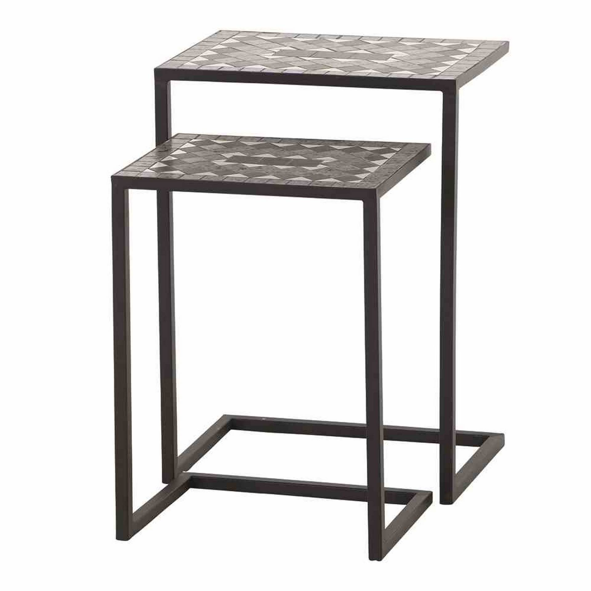 Beistelltisch-Set 'Como' anthrazit 2-teilig Beistelltisch-Set 'Como' anthrazit 2-teilig