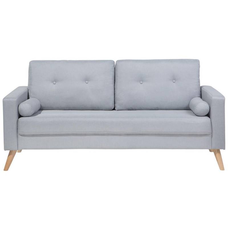 Beliani 2-SITZER-SOFA Hellgrau