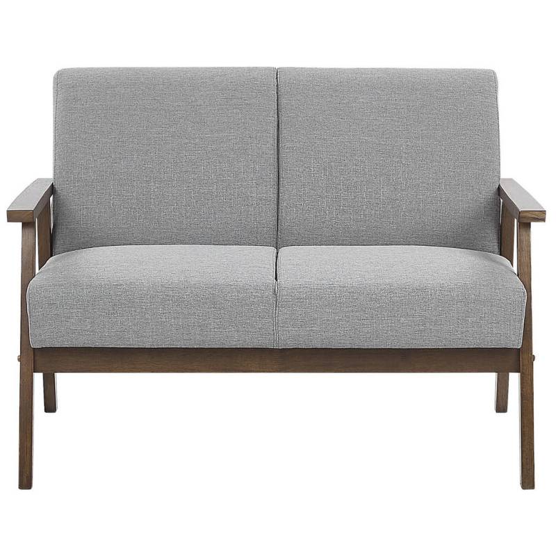 Beliani 2-SITZER-SOFA Hellgrau