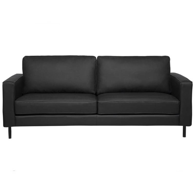 Beliani 3-SITZER-SOFA Schwarz
