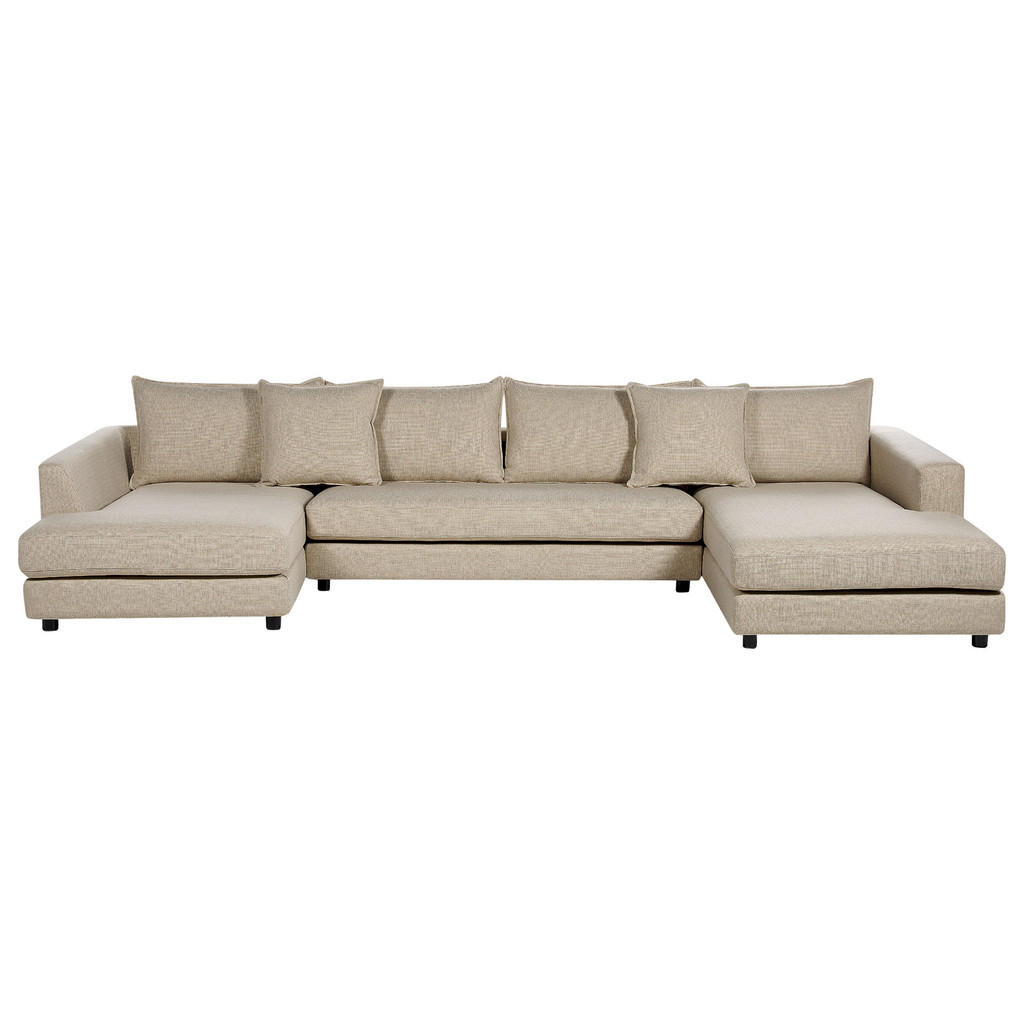 Beliani 5-SITZER Beige, Schwarz Beliani 5-SITZER Beige, Schwarz