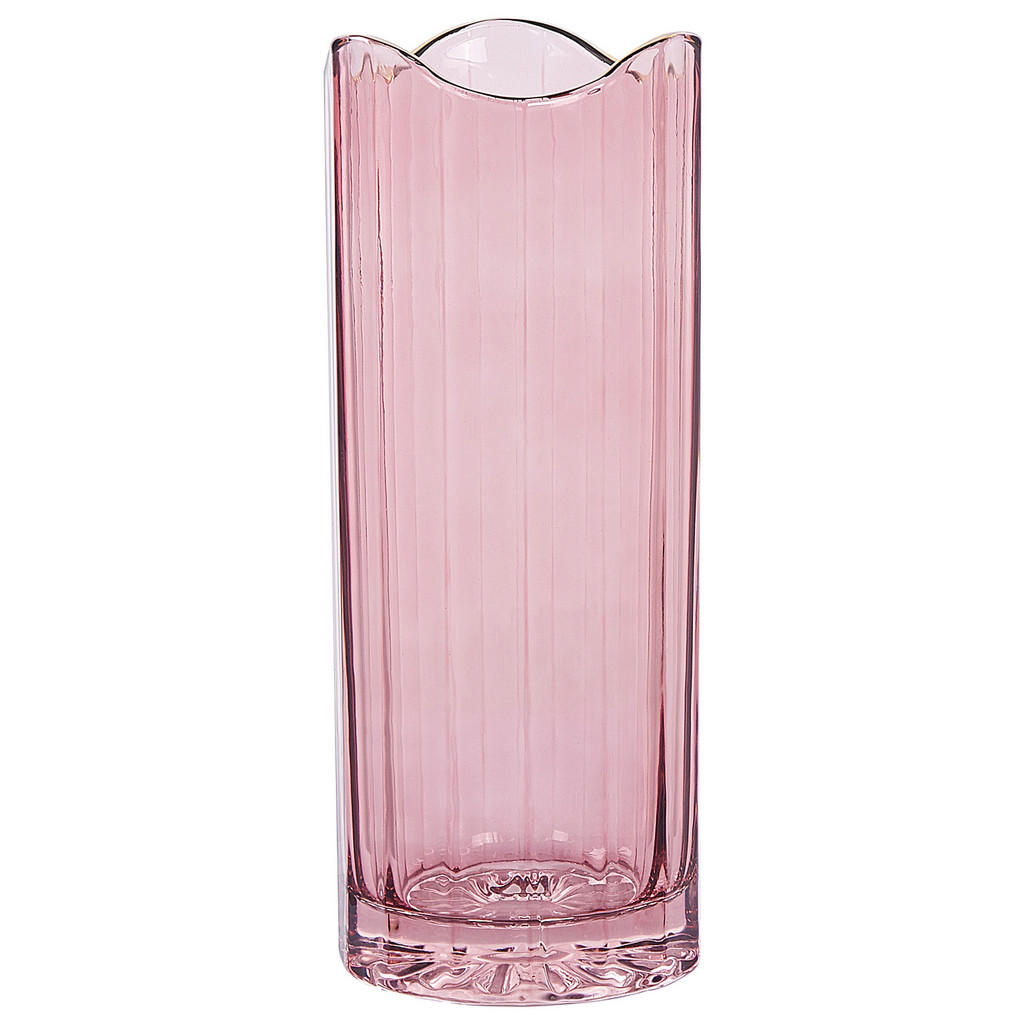 Beliani Blumenvase, Rosa, Glas, Mode, 30 cm, Dekoration, Vasen, Glasvasen von Beliani