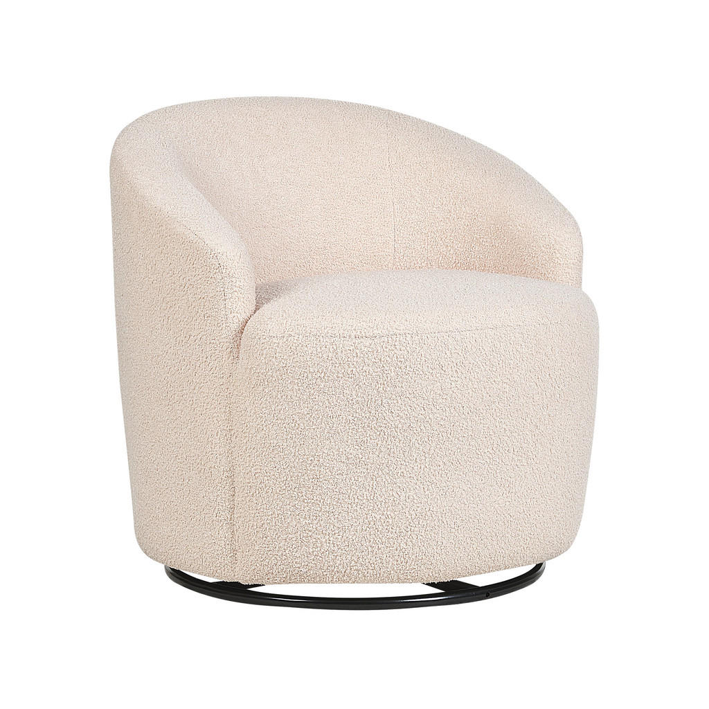 Beliani BOUCLÉ-DREHSESSEL Beige