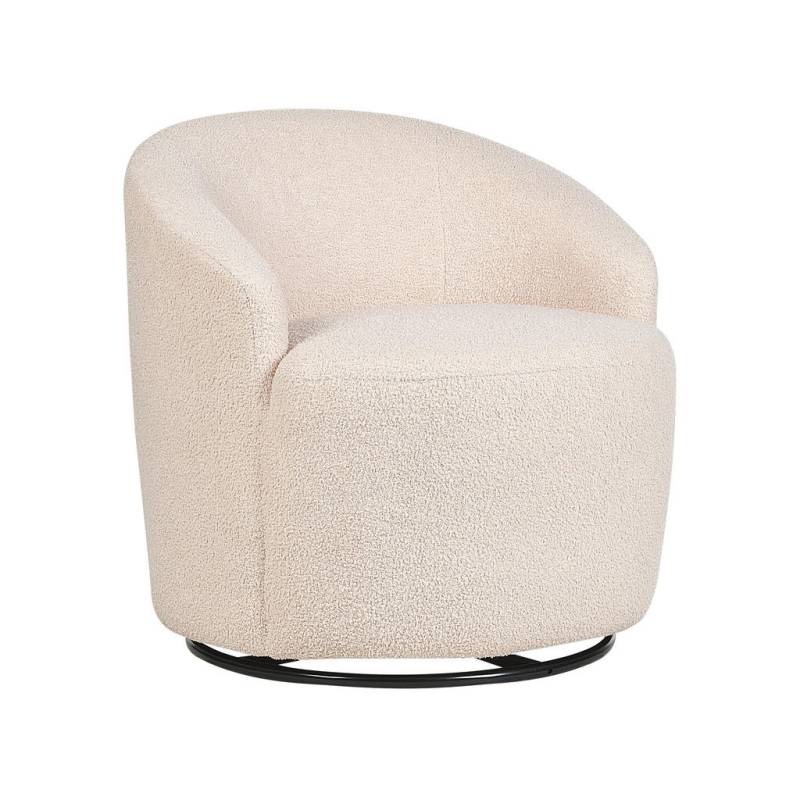 Beliani BOUCLÉ-DREHSESSEL Beige Beliani BOUCLÉ-DREHSESSEL Beige