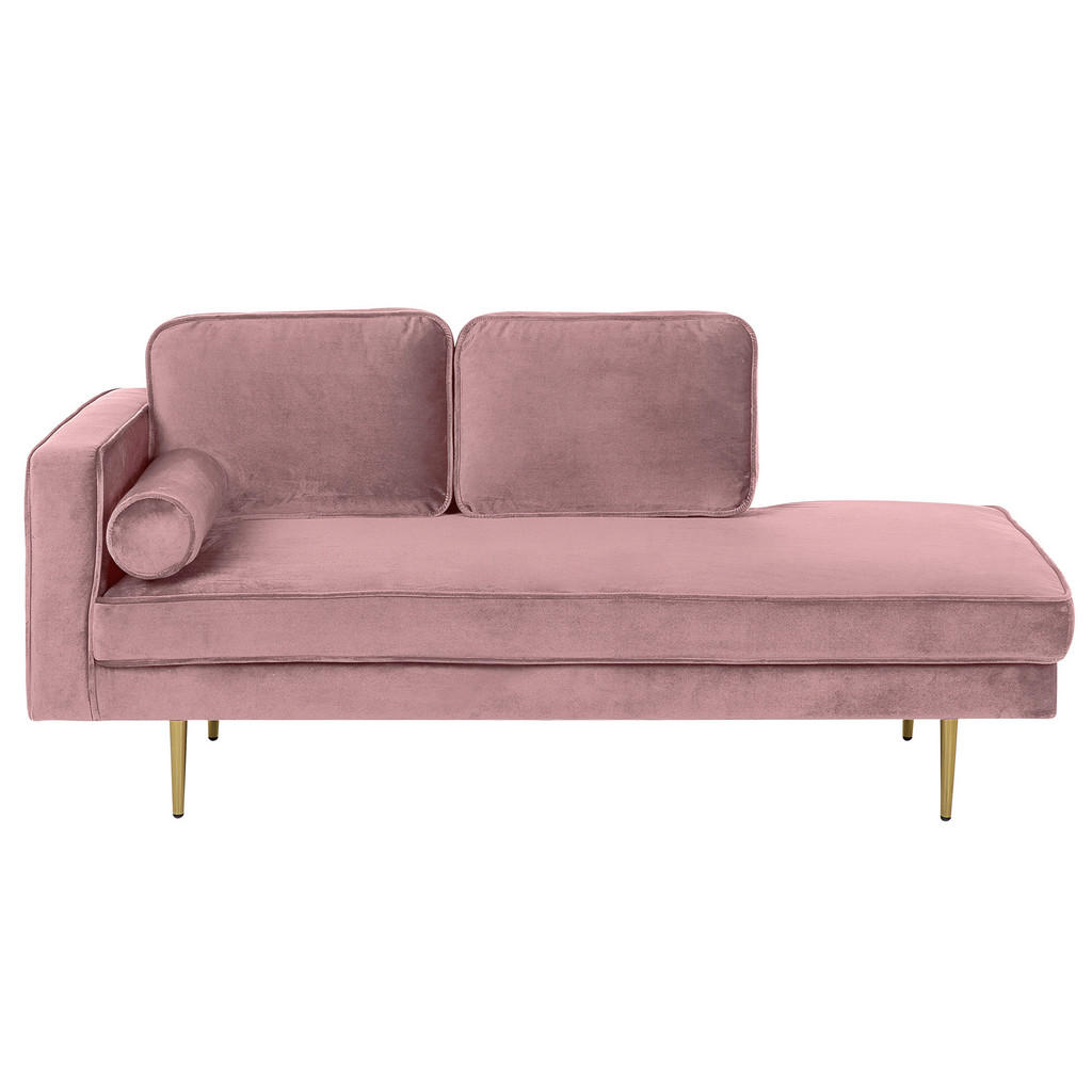 Beliani CHAISELONGUE Gold, Pink Beliani CHAISELONGUE Gold, Pink
