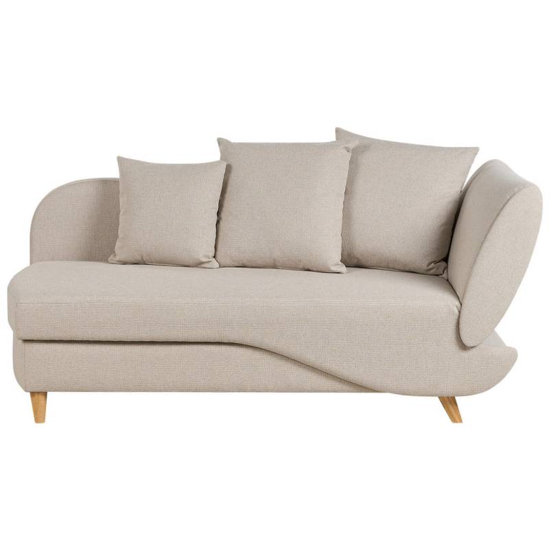 Beliani CHAISELONGUE Hellbraun, Beige