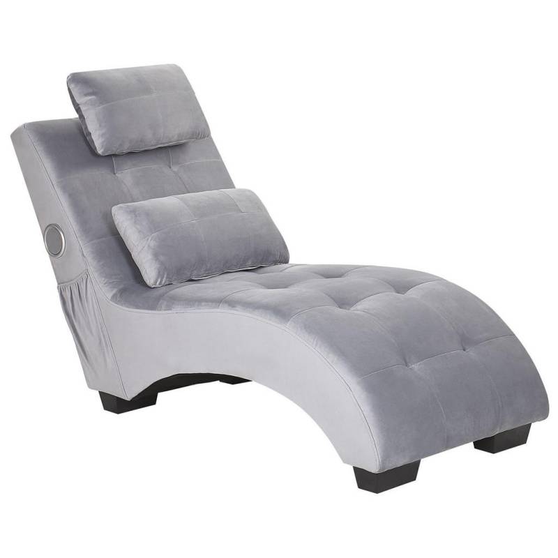 Beliani CHAISELONGUE Hellgrau