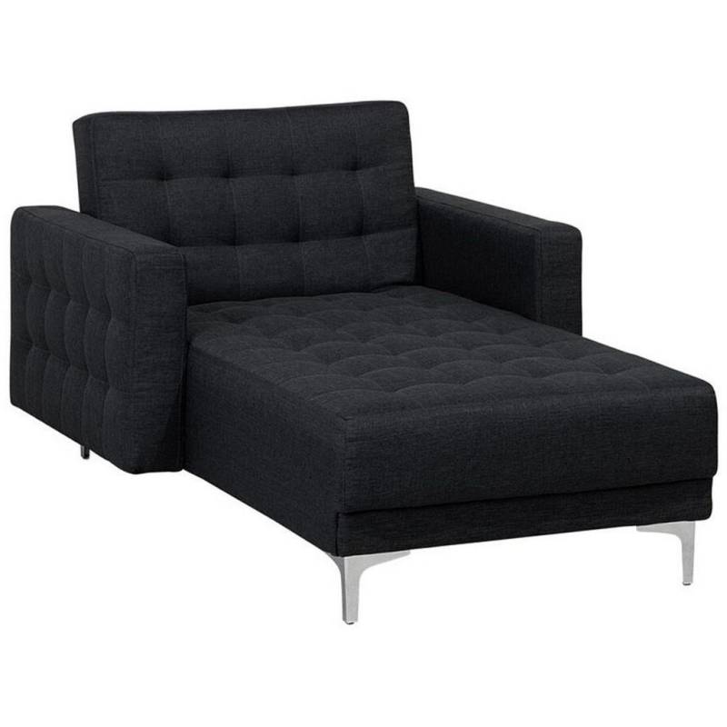 Beliani CHAISELONGUE Silber, Graphit