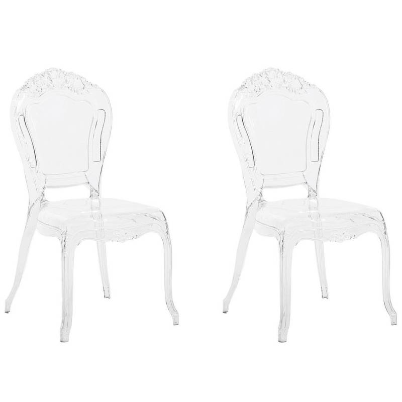 Beliani ESSZIMMERSTUHL Transparent