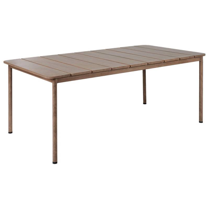 Beliani GARTENTISCH Dunkelbraun