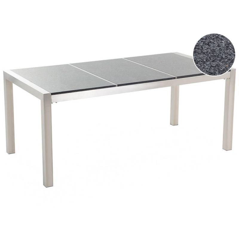 Beliani GARTENTISCH Grau, Silber