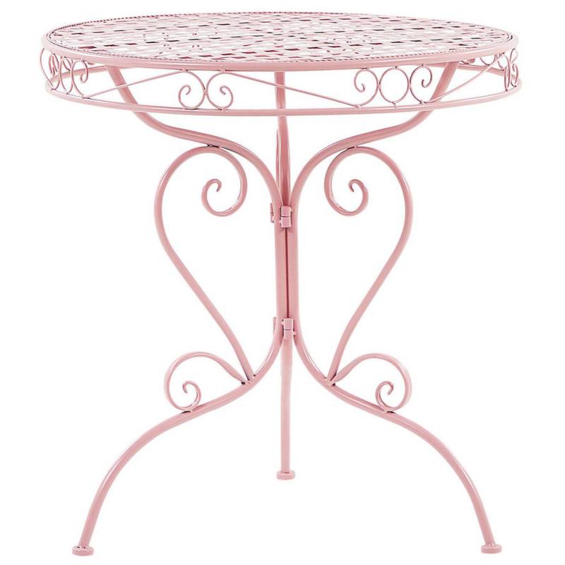 Beliani GARTENTISCH Pink