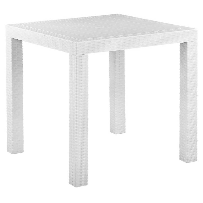 Beliani GARTENTISCH Weiß