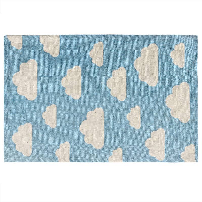 Beliani KINDERTEPPICH Blau