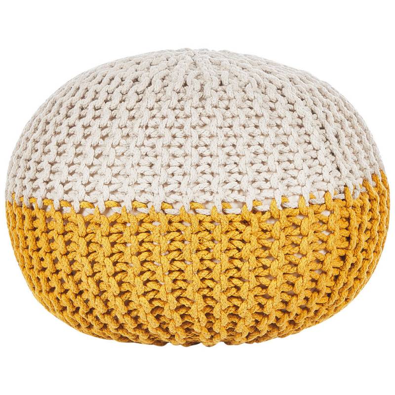 Beliani POUF Gelb
