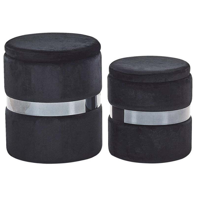 Beliani POUF Schwarz