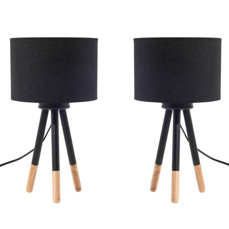 Beliani TISCHLAMPE Schwarz