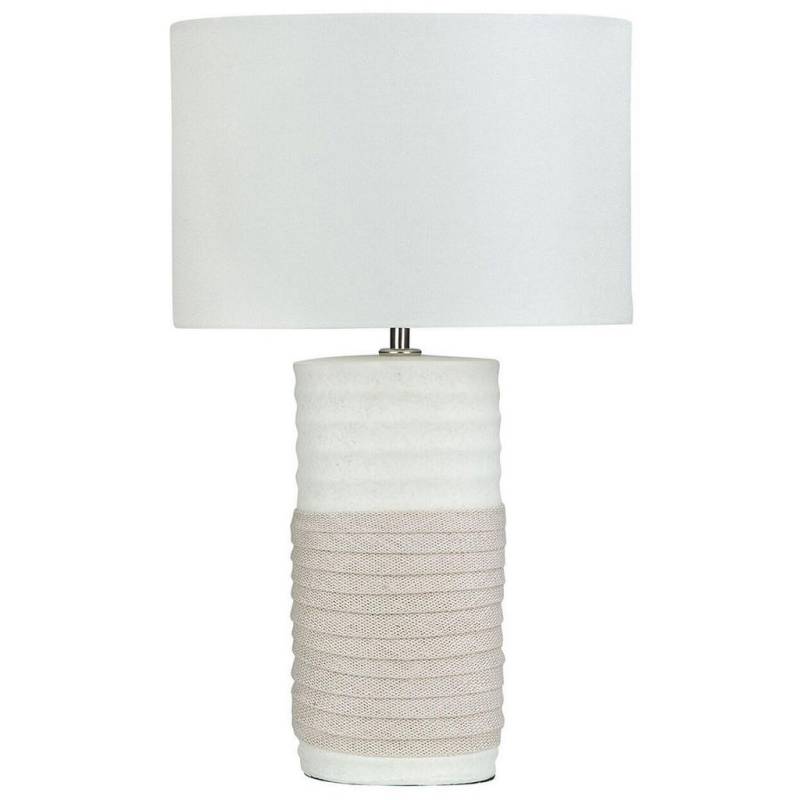 Beliani TISCHLAMPE Weiß