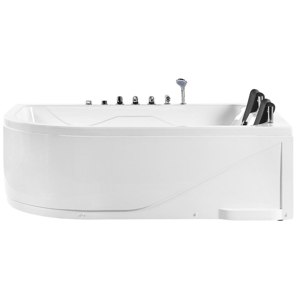 Beliani WHIRLPOOL-BADEWANNE Weiß