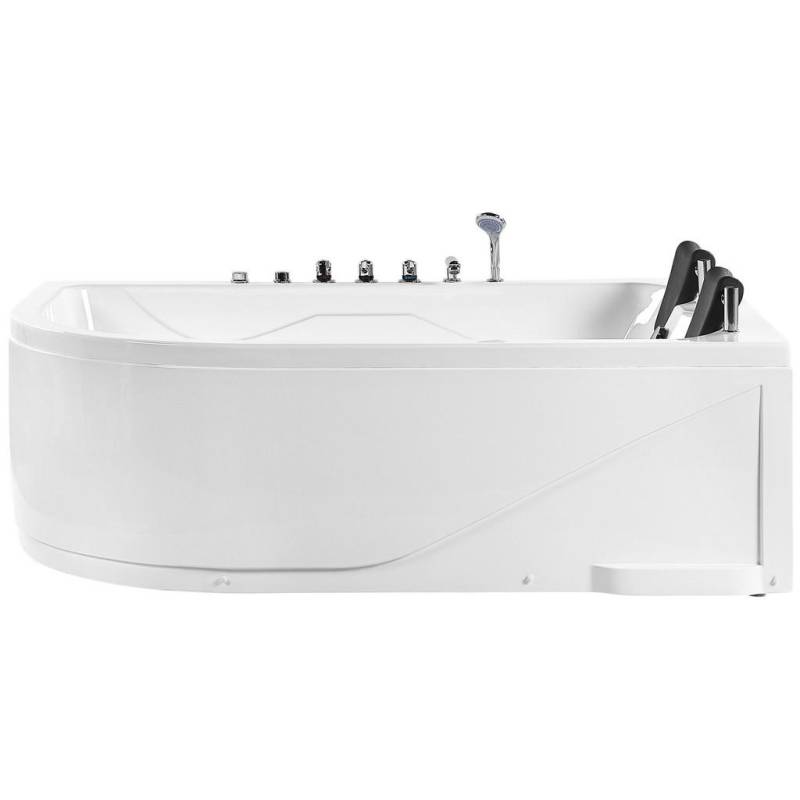 Beliani WHIRLPOOL-BADEWANNE Weiß Beliani WHIRLPOOL-BADEWANNE Weiß