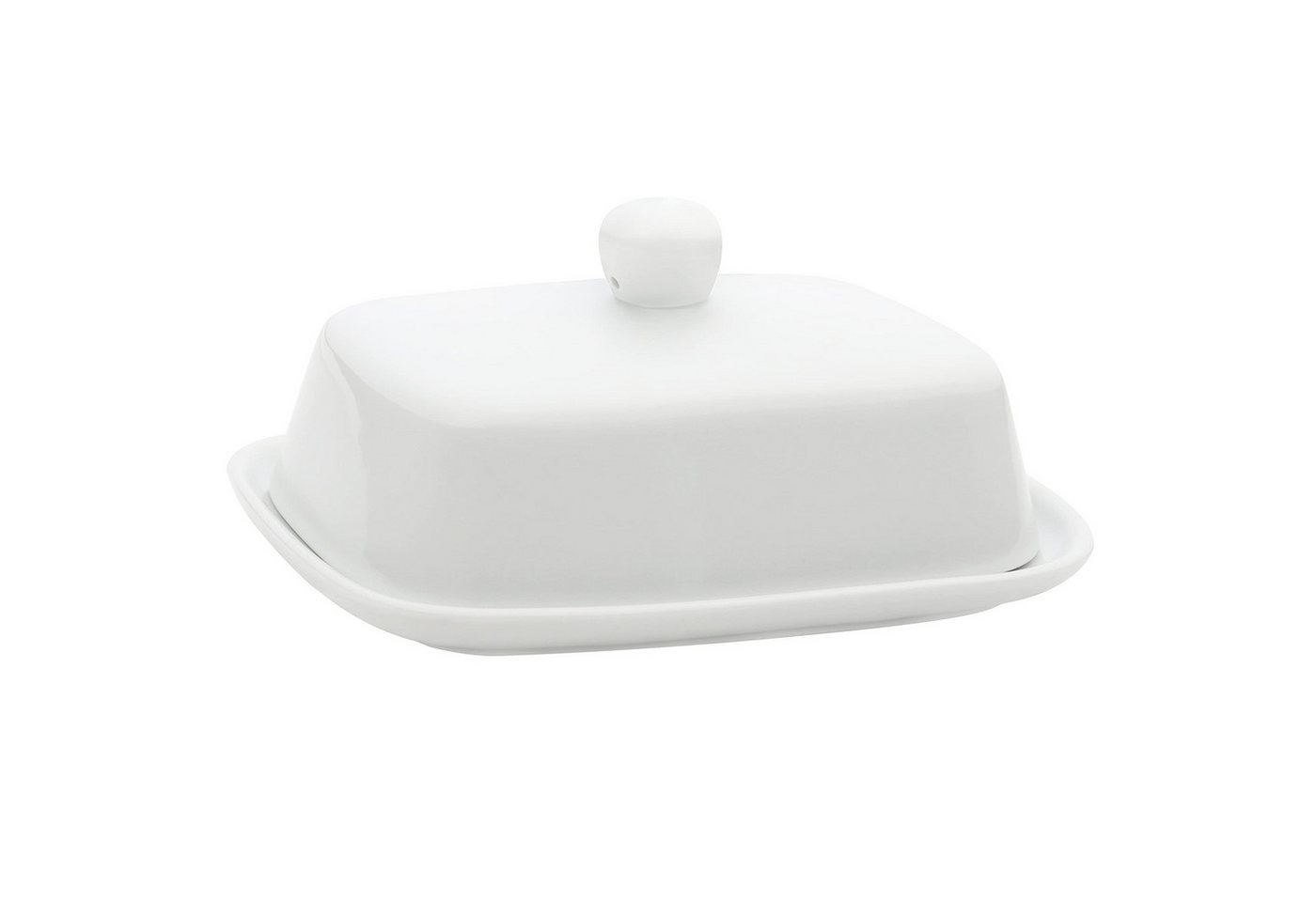 Belle Vous Aufbewahrungsdose Weiße Keramik Butterdose mit Griff und Deckel, White Ceramic Butter Dish with Handle and Lid von Belle Vous