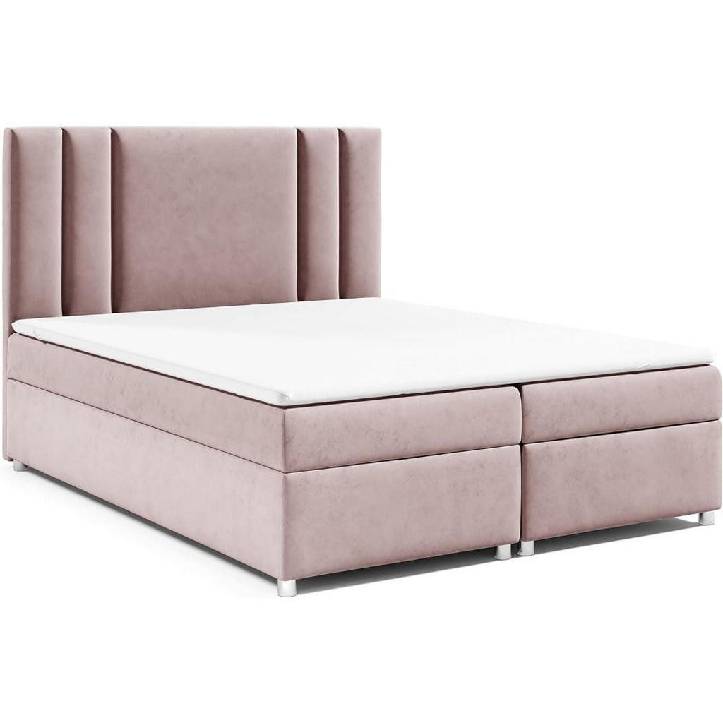 Best For Home Boxbett, Rosa, Textil, Höhe ca. 18 cm, Rechteckig, 160x200 cm, Schlafzimmer, Betten, Boxspringbetten von Best For Home