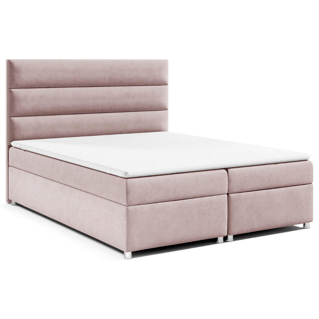 Best For Home Boxbett, Rosa, Textil, Höhe ca. 18 cm, Rechteckig, 180x200 cm, Schlafzimmer, Betten, Boxspringbetten von Best For Home