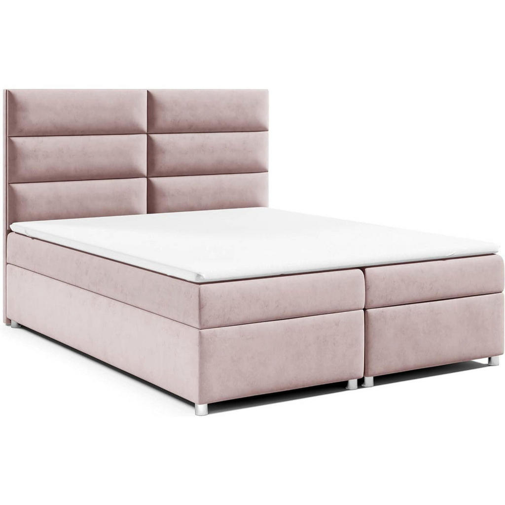 Best For Home Boxbett, Rosa, Textil, Höhe ca. 18 cm, Rechteckig, 160x200 cm, Schlafzimmer, Betten, Boxspringbetten von Best For Home