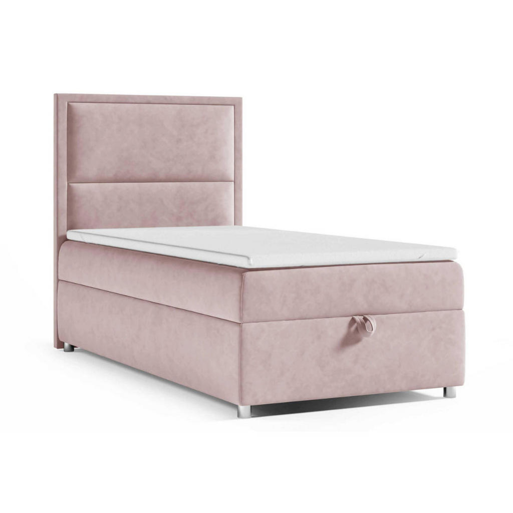 Best For Home Boxbett, Rosa, Textil, Höhe ca. 18 cm, Rechteckig, 80x200 cm, Schlafzimmer, Betten, Boxspringbetten von Best For Home