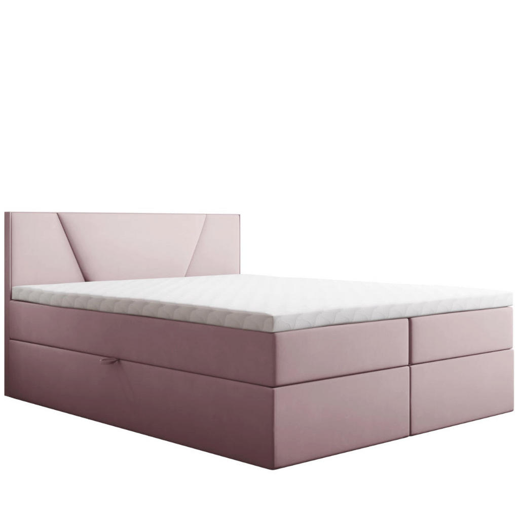 Best For Home Boxbett, Rosa, Textil, Höhe ca. 20 cm, Rechteckig, 140x200 cm, Schlafzimmer, Betten, Boxspringbetten von Best For Home